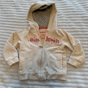 OshKosh B'gosh Beige Hoodie with Pink Accents